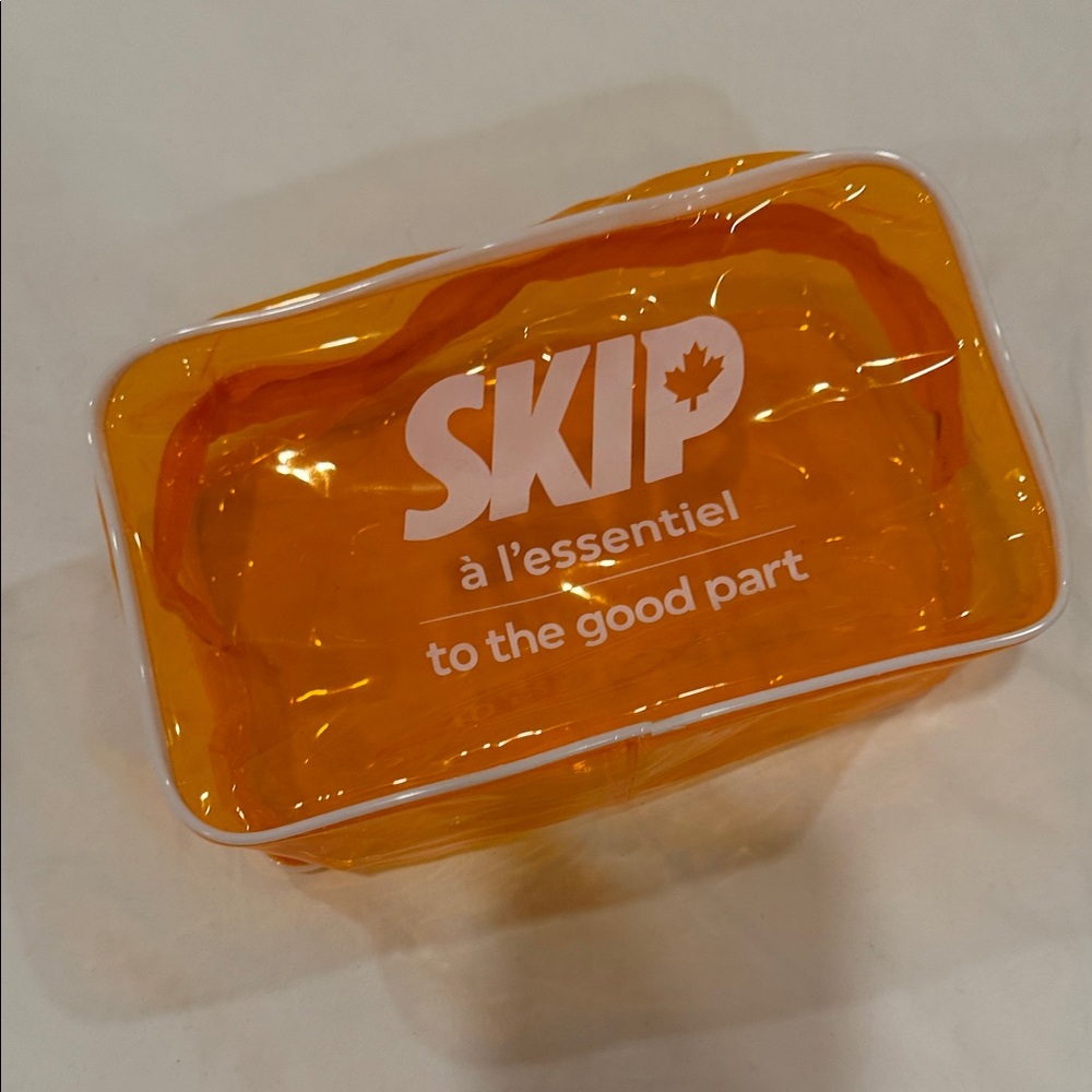 Transparent Essentials Pouch/case - Orange